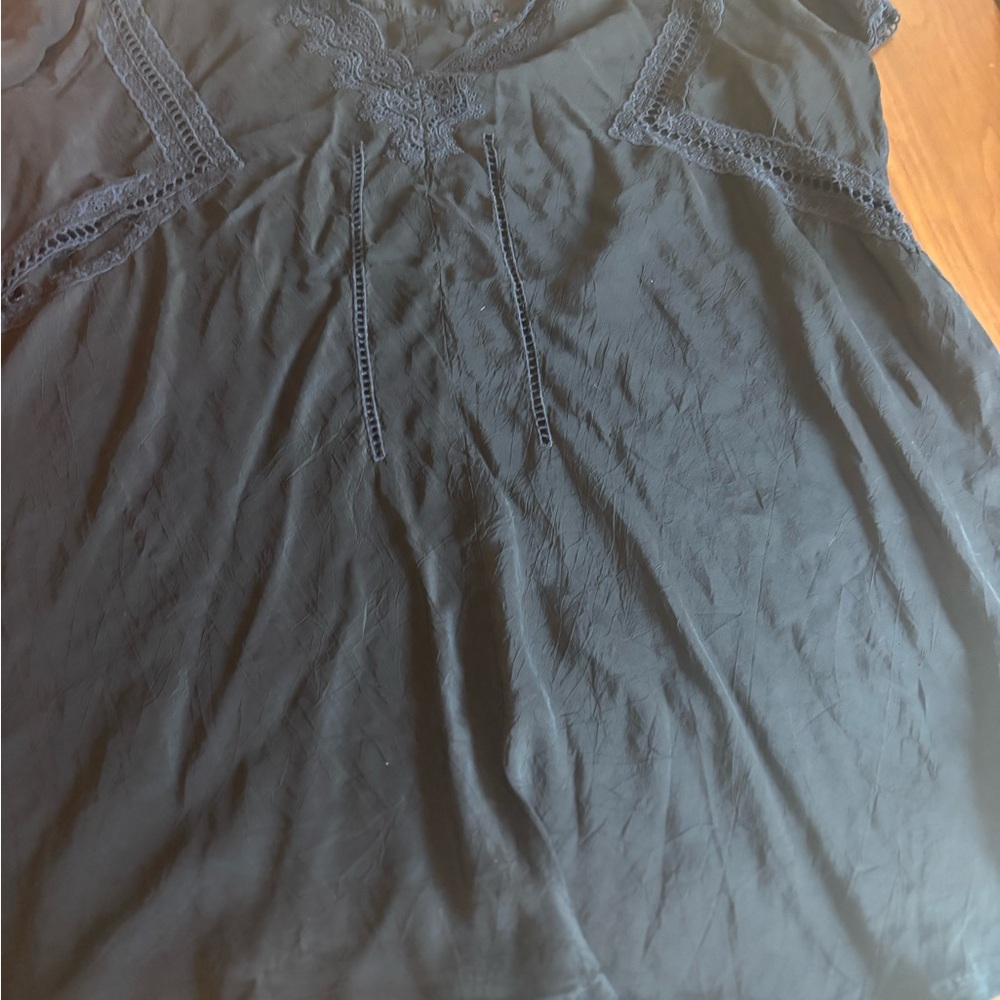 Johnny Was Navy Lace Women's Blouse